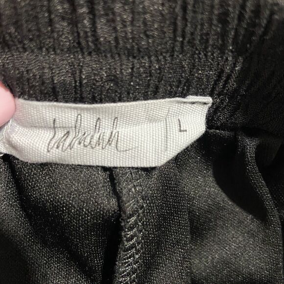Talulah Black Wide Leg Cropped Pants Women’s Size Large High Rise - Picture 6 of 6